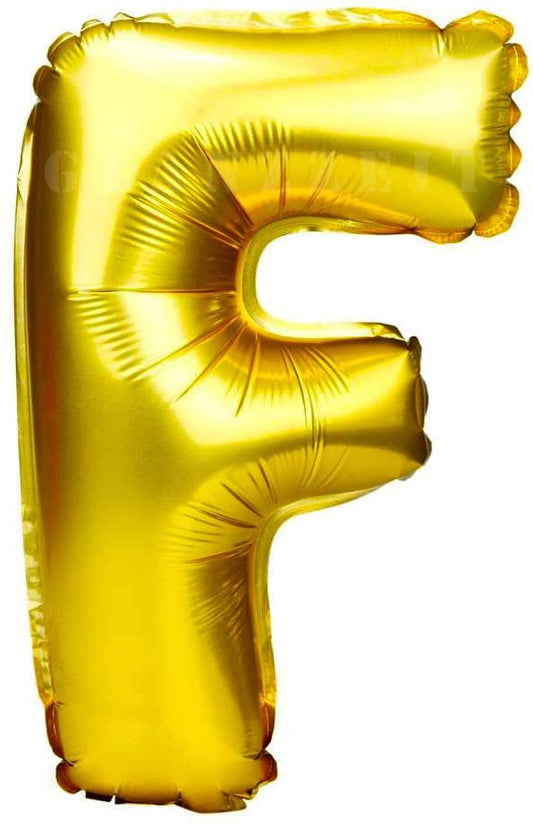 16 Inch F Alphabet Letter Balloons Birthday Balloons Gold Foil Letter Balloons Birthday Party Decorations Kids