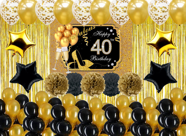 40th Birthday Party Complete Decoration Kit 