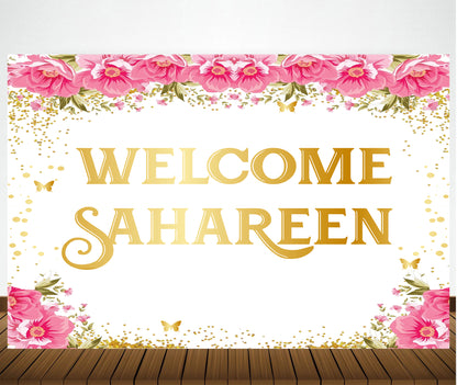 Personalize Happy Birthday Backdrop Banner