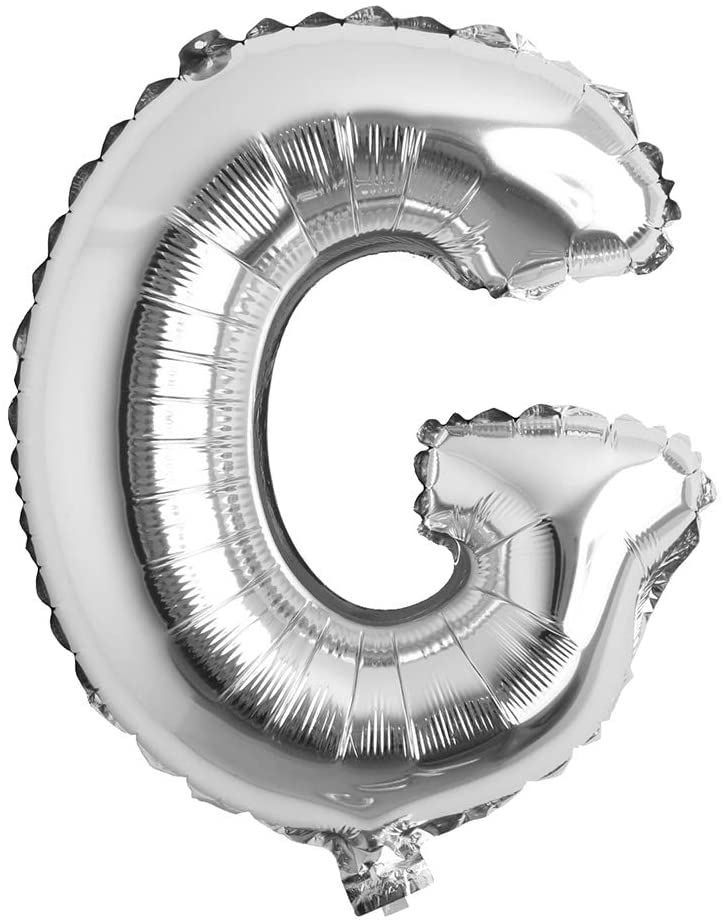 16 Inch G Alphabet Letter Balloons Birthday Balloons Silver Foil Letter Balloons Birthday Party Decorations Kids