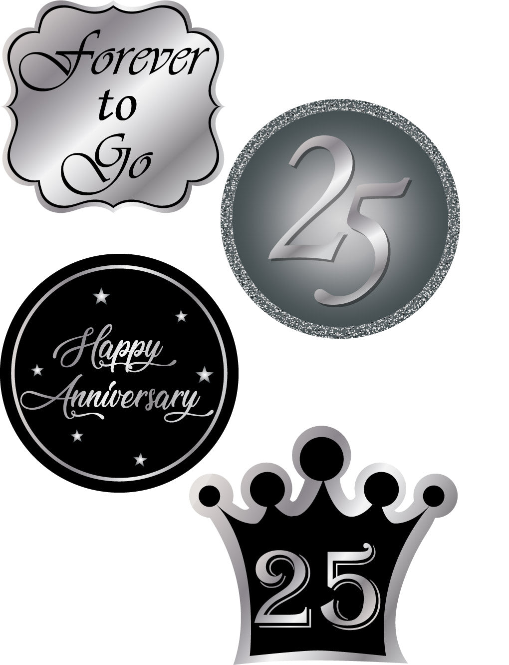 25th Anniversary Party Theme Hanging Set for Decoration 