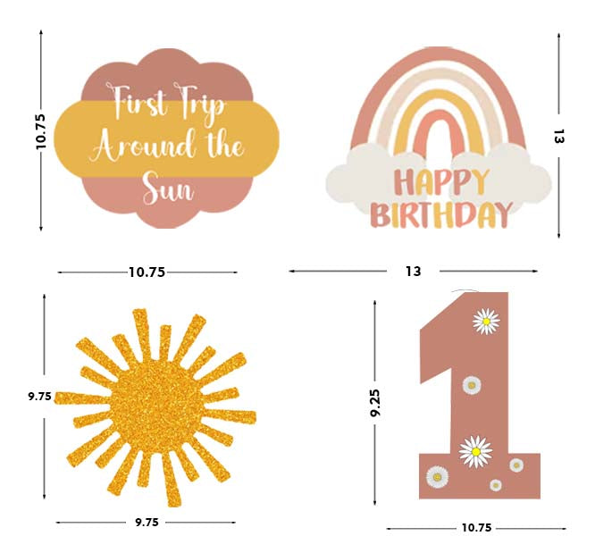 First Trip Around the Sun Theme Birthday Party Hangings