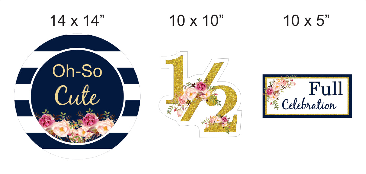 Half Birthday Party Theme Hanging Set for Decoration