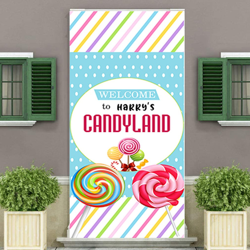 Candy Land Customized Welcome Banner Roll up Standee (with stand)