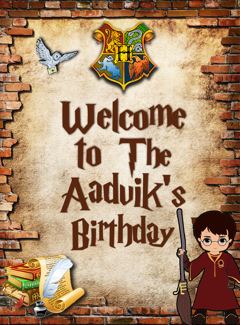 Harry Potter Theme Birthday Party Welcome Board