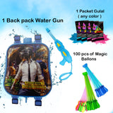 Holi Party Combo- PUBG Water Gun ,Water Balloons and Gulal
