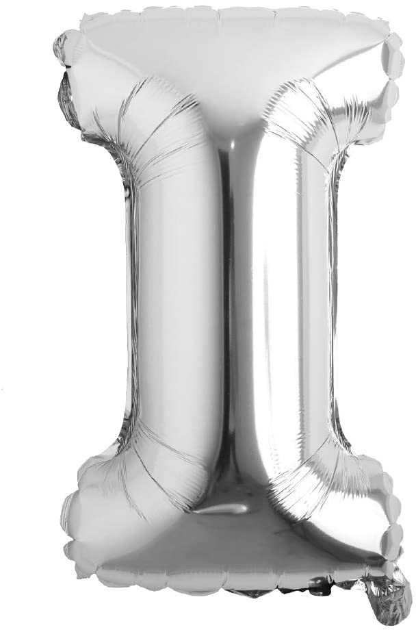 16 Inch I Alphabet Letter Balloons Birthday Balloons Silver Foil Letter Balloons Birthday Party Decorations Kids