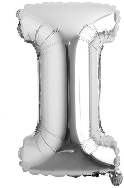 16 Inch I Alphabet Letter Balloons Birthday Balloons Silver Foil Letter Balloons Birthday Party Decorations Kids