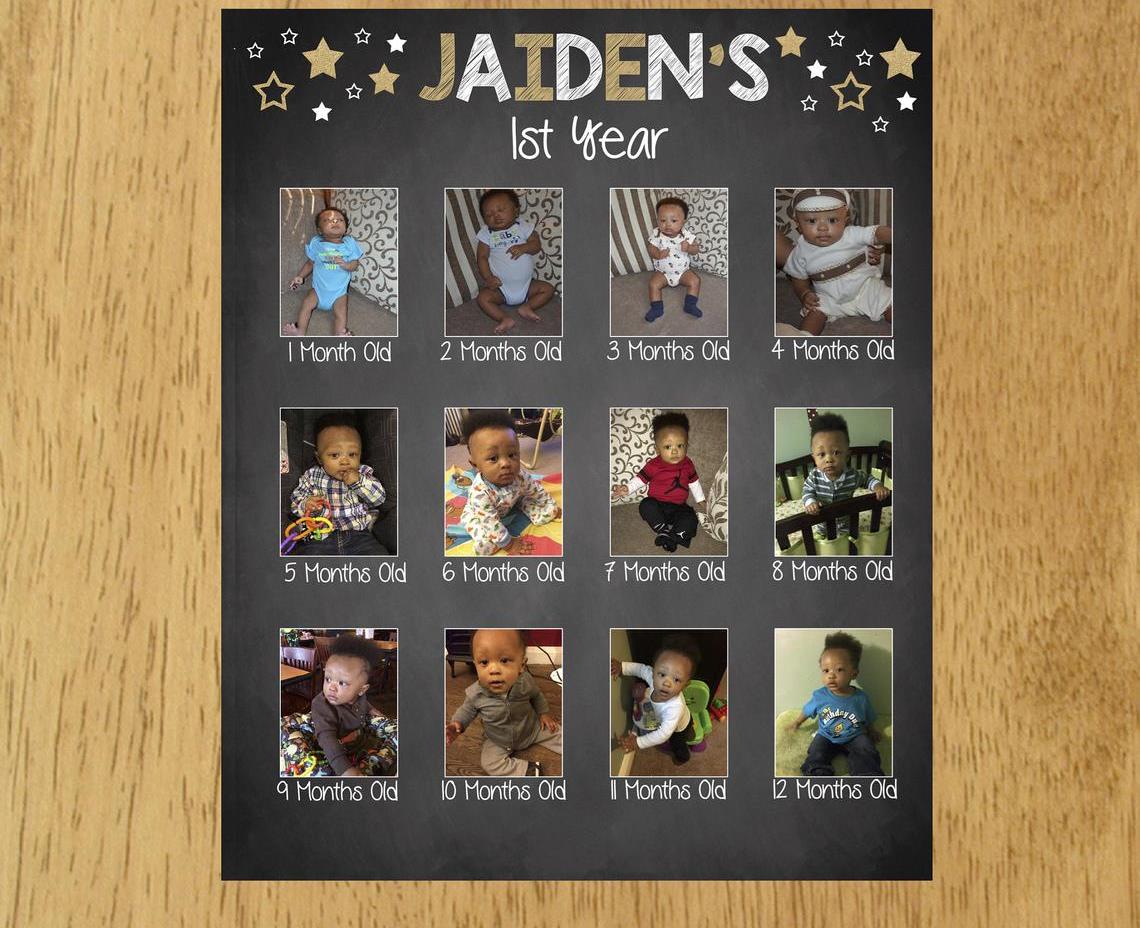 My First Year Customized Milestone Board for Kids Birthday Party
