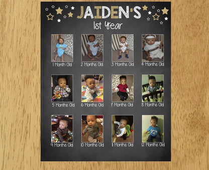 My First Year Customized Milestone Board for Kids Birthday Party