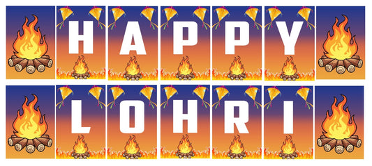 Lohri Party Banner For Decoration