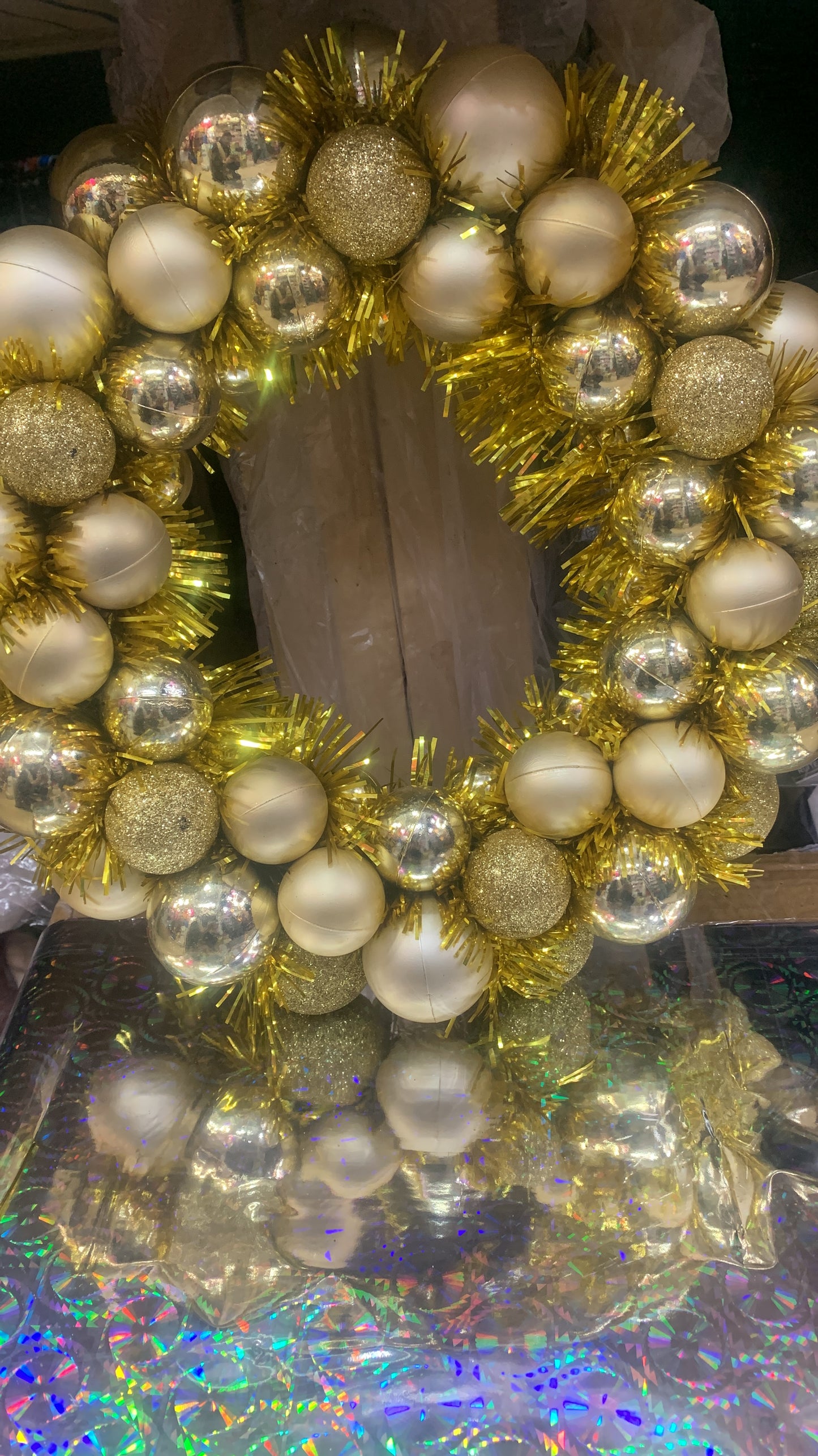 Christmas Wreath, 12 Inch Traditional Christmas, Artificial Decorative Wreath -1 Pc