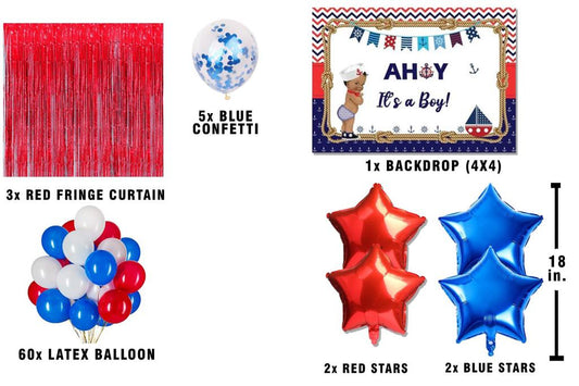 Nautical Ahoy  Theme Birthday Party Complete Party Set