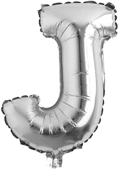 16 Inch J Alphabet Letter Balloons Birthday Balloons Silver Foil Letter Balloons Birthday Party Decorations Kids