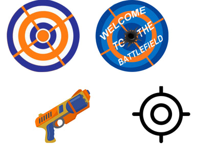 Battle Field -Straw Set Birthday Party( Pack Of 24)