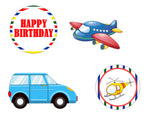 Transport Theme Birthday Party Paper Decorative Straws