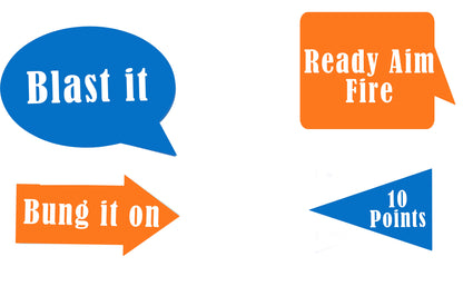 Battle Field-Boys Birthday Party Photo Booth Props Kit (Pack Of 10)