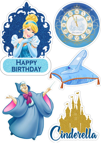 Cinderella Theme Birthday Party Cutouts