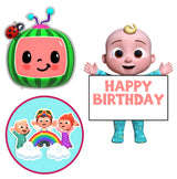 Cocomelon Theme Birthday Party Table Toppers for Decoration