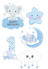 Elephant Theme Birthday Party Cutouts