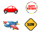 Transport Theme Birthday Party Cutouts 