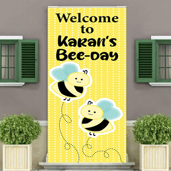 Bee Baby Shower Customized Welcome Banner Roll up Standee (with stand)