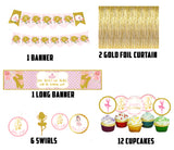 Ballerina Theme  Birthday Party Decoration Kit With Foil Curtain