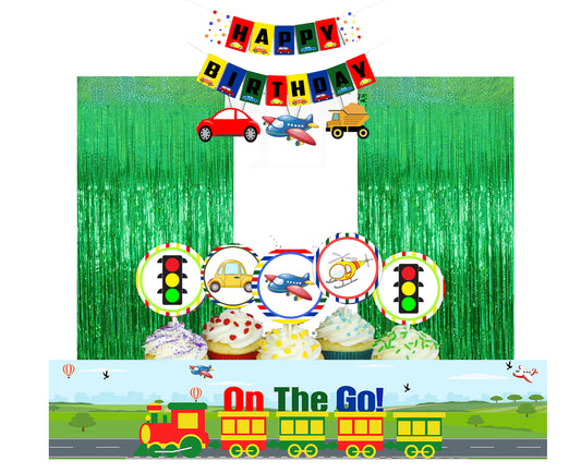 Transport Theme Birthday Party Decoration Kit