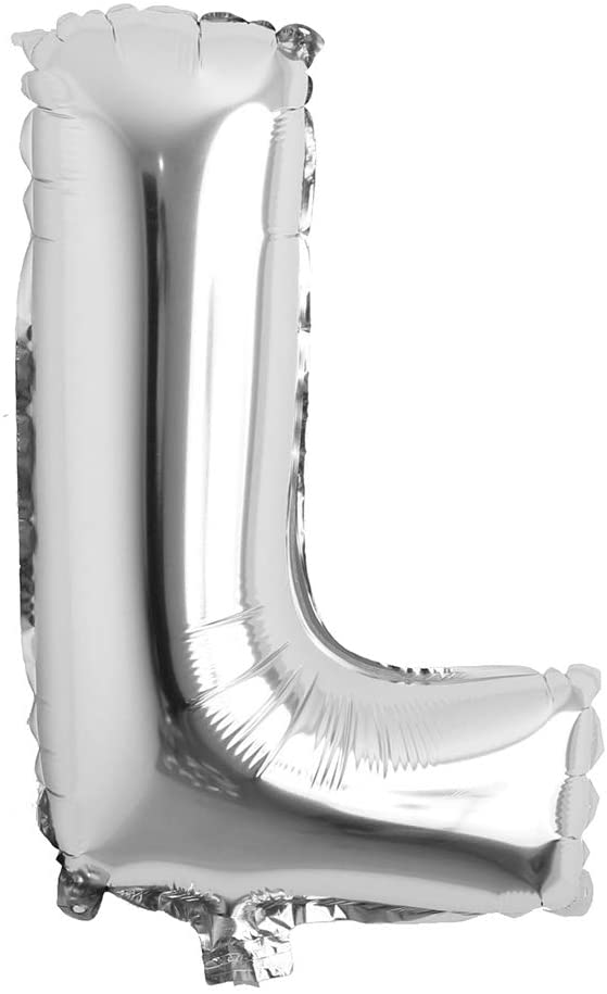 16 Inch L Alphabet Letter Balloons Birthday Balloons Silver Foil Letter Balloons Birthday Party Decorations Kids