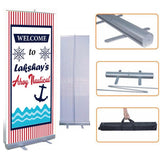 Nautical Ahoy Customized Welcome Banner Roll up Standee (with stand)