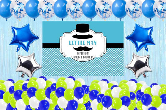 Little Man Theme Birthday Party Complete Party Set for Boys