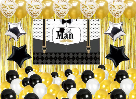 Little Man Theme Birthday Party Complete Party Set for Boys