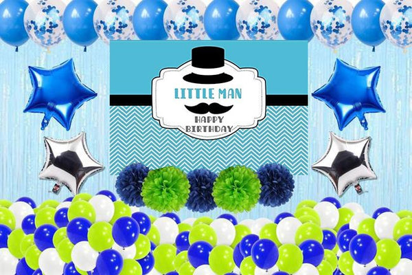 Little Man Theme Birthday Party Complete Party Set for Boys