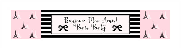 Oh La La Paris Theme Birthday Long Banner for Decoration