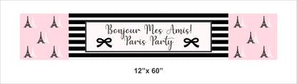 Oh La La Paris Theme Birthday Long Banner for Decoration