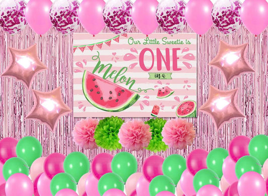 One In A Melon Theme Birthday Party Complete Party Set