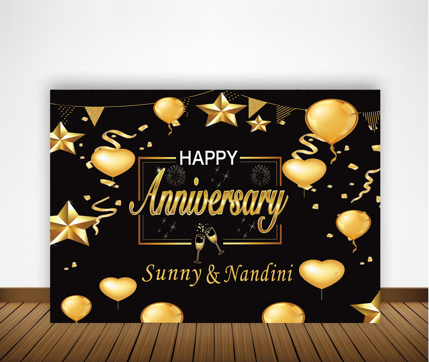 Anniversary Party Backdrop Banners for Couples