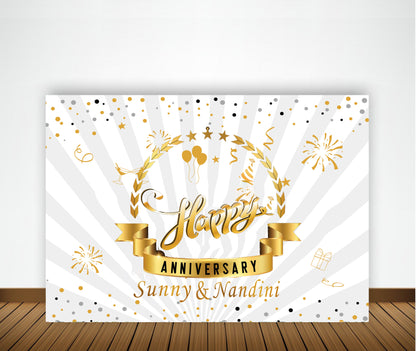 Anniversary Party Backdrop Banners for Couples