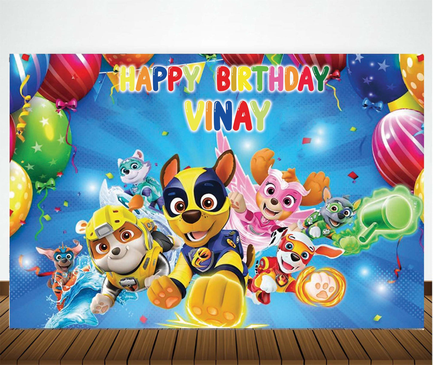 Paw Patrol Theme Birthday Party Backdrop