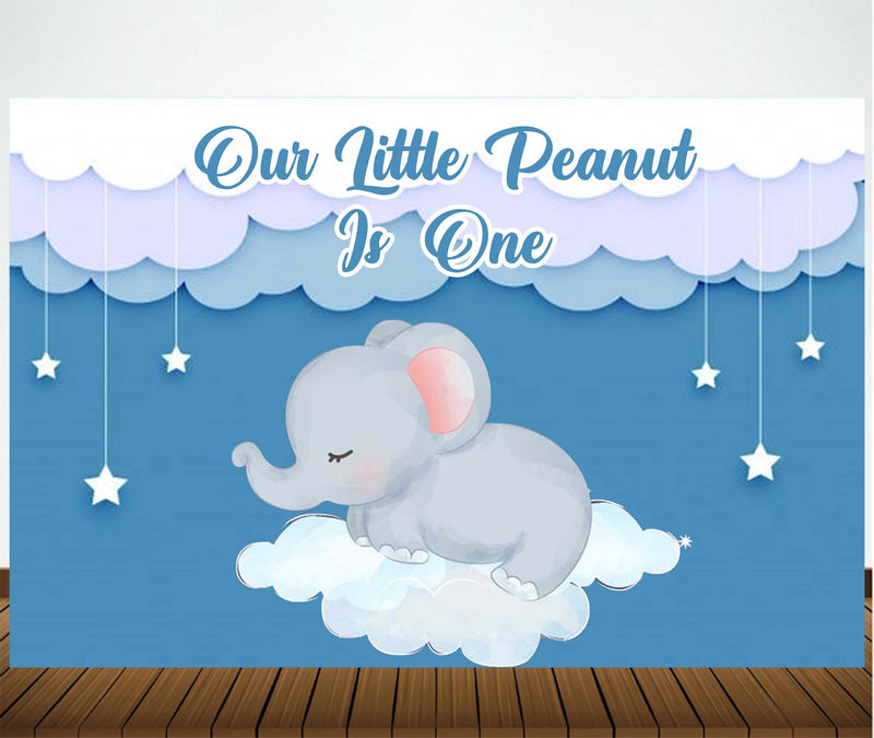 Elephant Theme Birthday Party Backdrop for Decoration