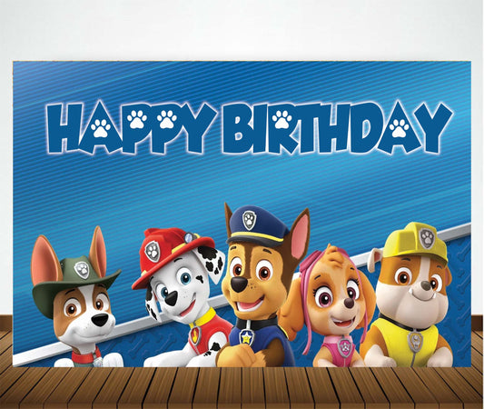 Paw Patrol Theme Birthday Party Backdrop