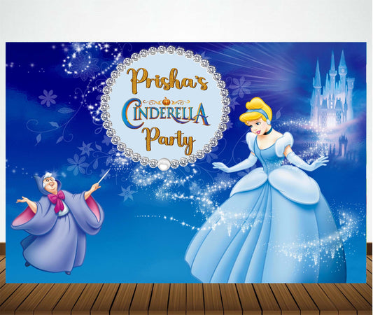 Cinderella Theme Birthday Party Backdrop