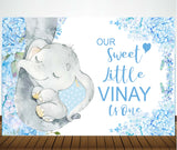 Elephant Theme Birthday Party Backdrop for Decoration