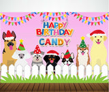 Dog Theme Birthday Party Backdrop for Decoration