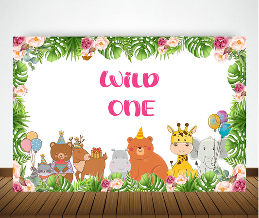 Wild One Birthday Party Backdrop