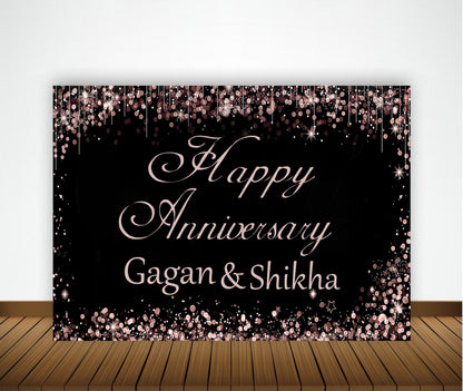 Anniversary Party Backdrop Banners for Couples