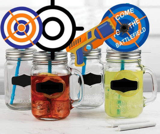 Battle Field -Straw Set Birthday Party( Pack Of 24)