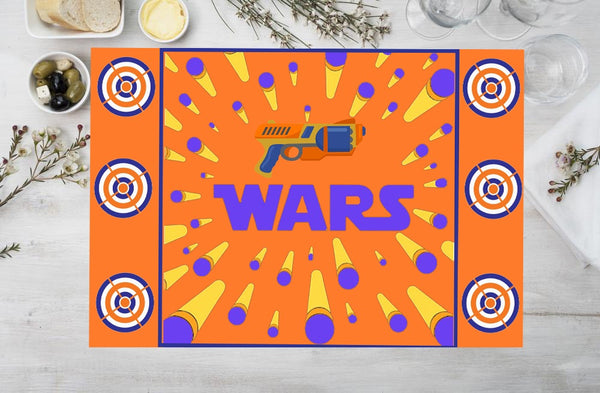 Battle Field -Table Mats Birthday Party (Pack of 6)