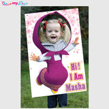 Masha and the Bear Theme Birthday Party Selfie Photo Booth Frame