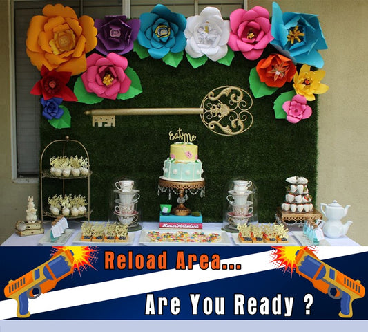 NERF GUN THEME BIRTHDAY LONG BANNER FOR DECORATION